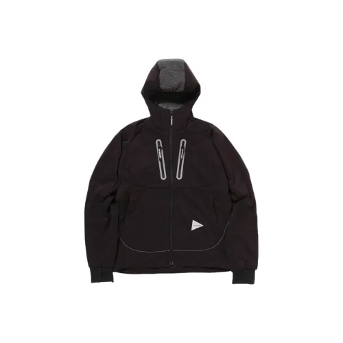 And Wander Хлопковый пуховик унисекс черного цвета