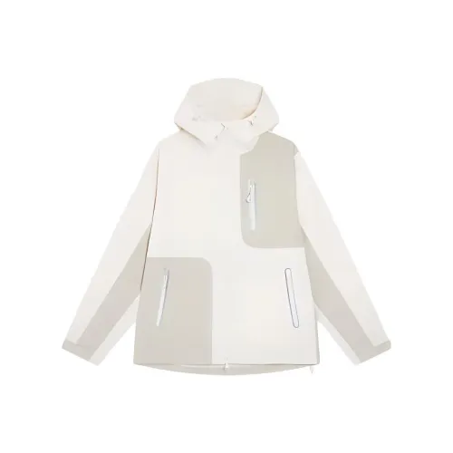 XTEP Ветер And Вода Репеллент Ветровка Унисекс Горно-лунный белый