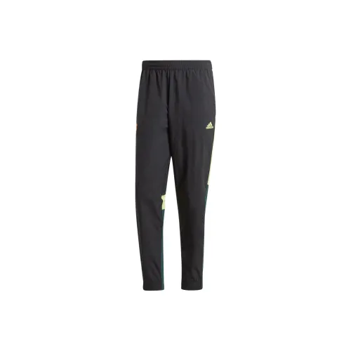 Adidas Manchester United Woven Track Pants Ткани вязаные Тренировочные штаны Мужские Черные