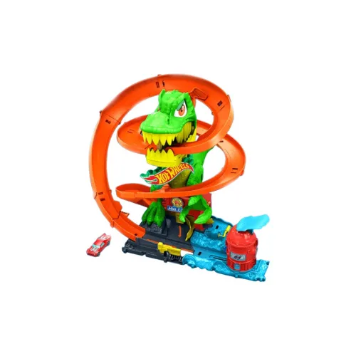 HOT WHEELS Тираннозавр Рекс Пламя Парковка Гоночная трасса Сборка Игрушки
