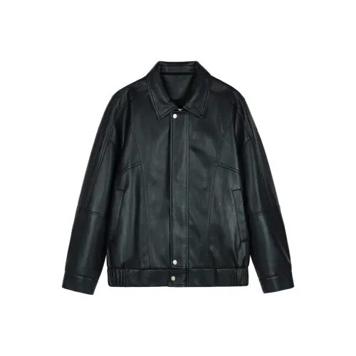 WILD LEADER Кожа Куртка Унисекс Пыльно-Серый