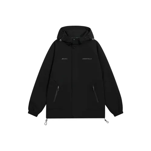 BEENTRILL Обсидиановый черный Унисекс Куртки