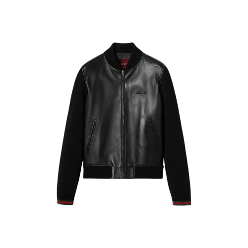 GUCCI Кожа Куртка Мужская Черная