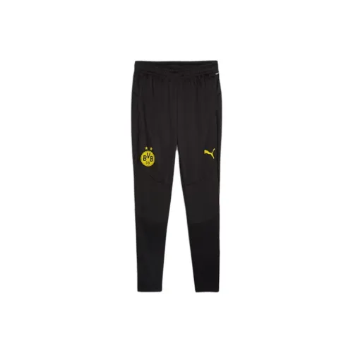 PUMA Borussia Dortmund Training Pants Вязаные Тренировочные Штаны Мужские Черные