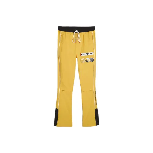 PUMA x PORSCHE Legacy Вязаные тренировочные брюки мужские желтые