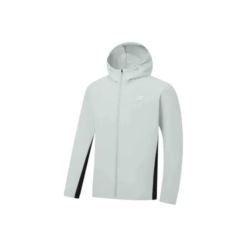 XTEP Тренчкот Мужской Титан Серебристо-Серый Глубокий Черный