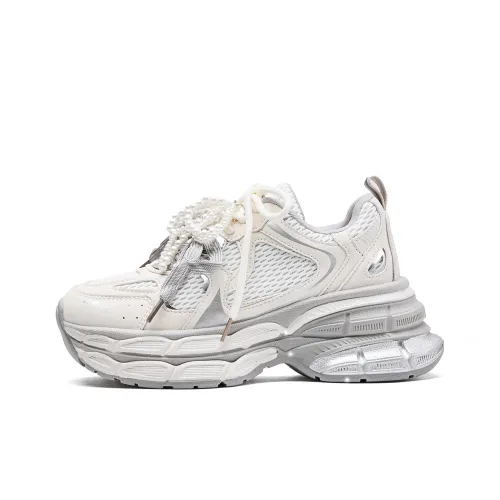 EXULL Q Высота Увеличение Дышащий Устойчивый к Слабыне Низкий Топ Толстая Подошва Женские Кроссовки