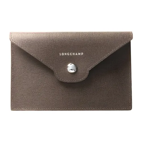 LONGCHAMP Телячья кожа Держатель для карт кошелек Унисекс Ласточкин хвост Серый