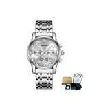 Стальной браслет, серебристо-белый.