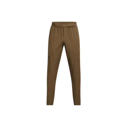 Under Armour UA Unstoppable Tapered Вязаные Тренировочные Брюки Мужские Suburban Койот Коричневый