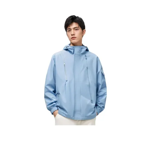 Q ZHIHE Синий Унисекс Куртки