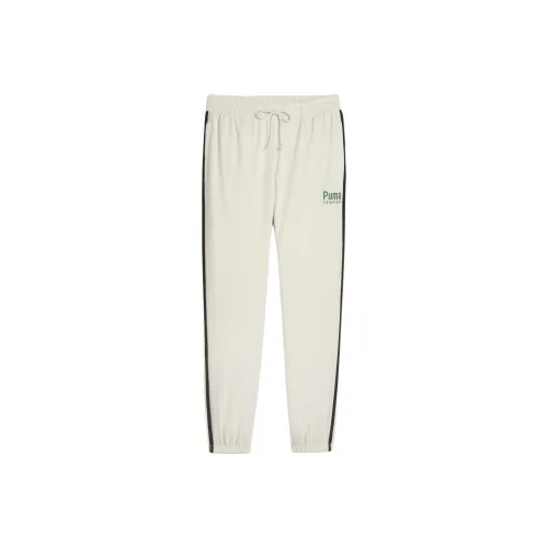 PUMA Вязаные тренировочные брюки мужские абрикосового цвета