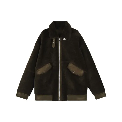 WILD LEADER Кожа Куртка Унисекс Зеленый