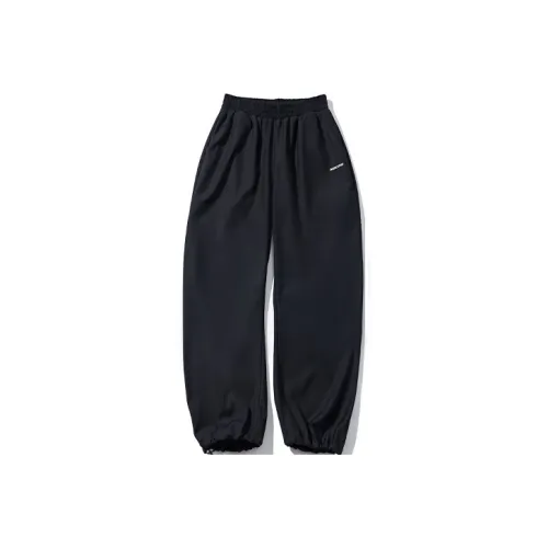 NOCAO Прямой крой Брюки Повседневные Унисекс Черные