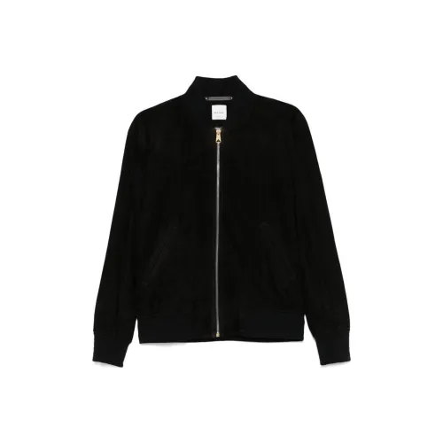 Paul Smith кожаная куртка мужская черная