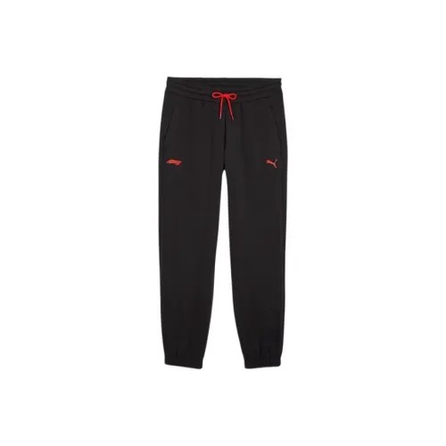 PUMA F1® ESS Fleece Тренировочные штаны Вязаные спортивные штаны Мужские Черные