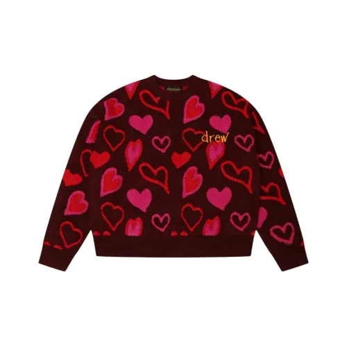 Drew House SS25 Свитер Унисекс Бордовый