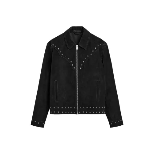 ZARA Черные Мужские Кожаные Куртки