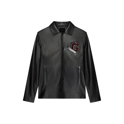 Givenchy FW24 Кожа Куртка Мужская Черная