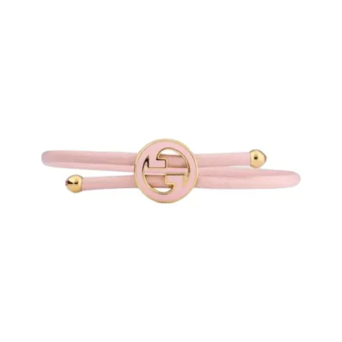 GUCCI Кожа Эмаль Латунь Браслеты Женские Розовый