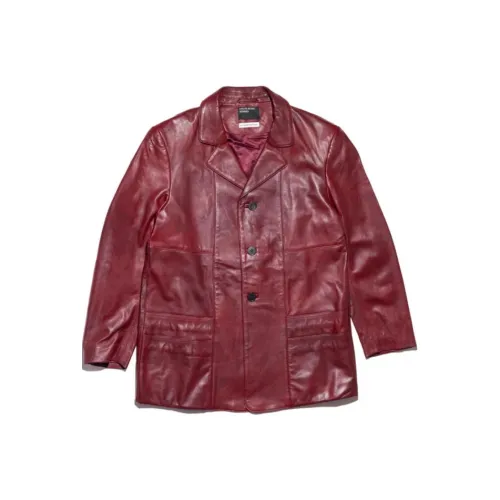 ENFANTS RICHES DEPRIMES SS25 Кожаная куртка мужская темно-красный цвет