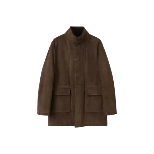 Loro Piana кожаная куртка мужская коричневая