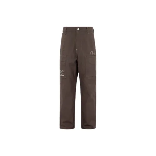 EVISU Повседневные брюки Мужские Темно-кофейные