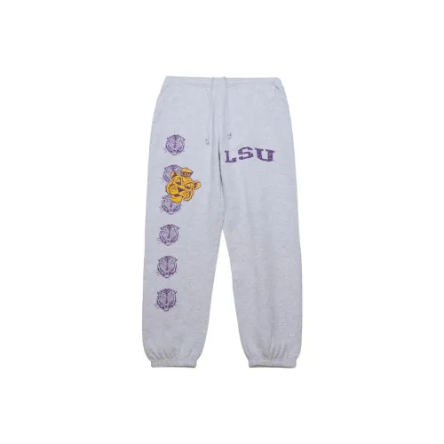 Travis Scott X Mitchell Ness Коллаборация SS24 LSU Вязаные Тренировочные Штаны Унисекс Серый
