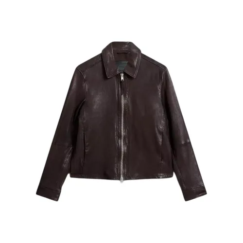 ALLSAINTS Кожа Куртка Мужская Коричневая