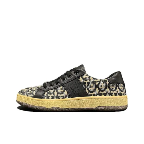 Devanro Slip-resistant Abrasion-resistant Lightweight Low-Top Skateboarding Shoes Men's Black Devanro Противоскользящие Устойчивые к истиранию Легкие Низкие Кроссовки для скейтбординга Мужские Черные