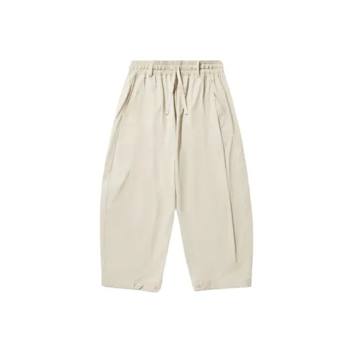 LINING x CHENGLONG LIANMINGKUAN Вязаные тренировочные брюки мужские овсяного серого цвета