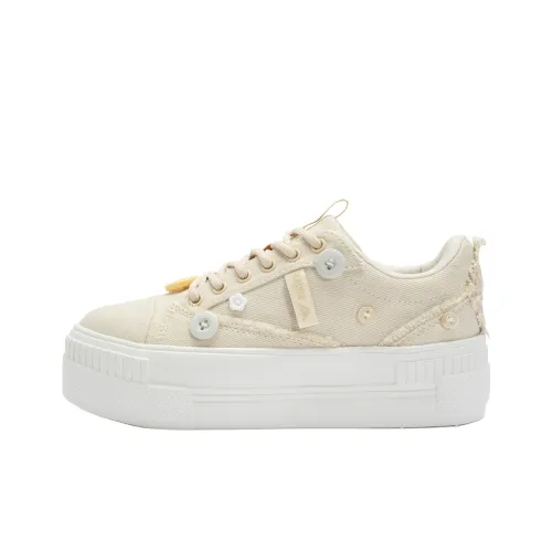 Кроссовки для скейтбординга KAPPA Low Top хаки серого цвета, женские