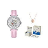 Лиловый Розовый [Синий Dream Коробка + Три-Кольцо Ожерелье]