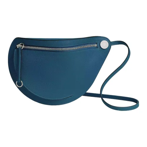 HERMES Petite Course Эпсомская кожа Сумка через плечо Маленькая Женская S4 Темно-синий Синий