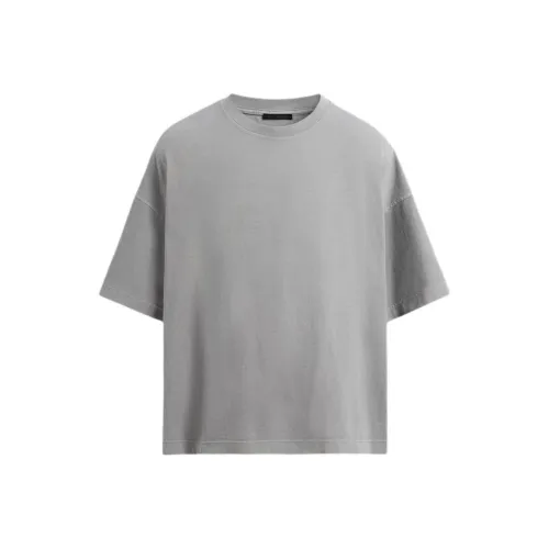 ZARA Светло-серые Мужские T-рубашки