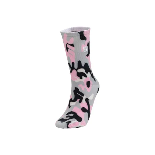FILA FUSION Носки до колена Женские 1 упаковка Серый Розовый Камуфляж LP