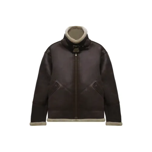 WILD LEADER Кожа Куртка Унисекс Кофе