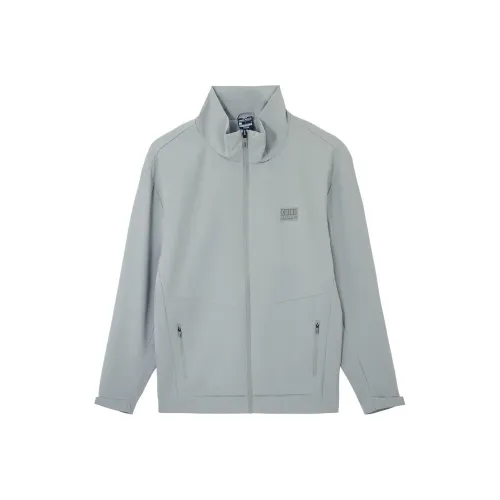 361° ZONGXUNXILIE Тренчкот Мужской Нефритово-серый