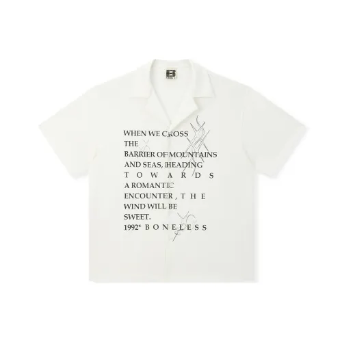 Безшовный крой, белый, унисекс, рубашки