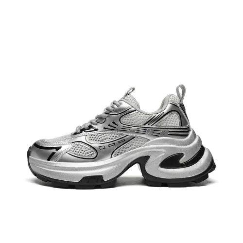 ZHR Змея Покрытие Устойчивый к истиранию Низкий Топ Толстая подошва Кроссовки Женские