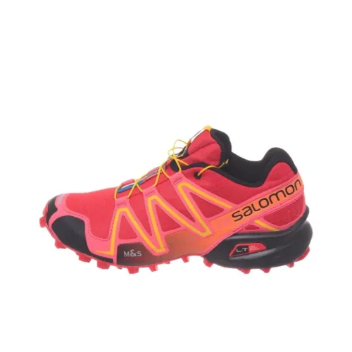 Кроссовки для бега Salomon Collaboration Speedcross 3, низкий топ, красные, женские