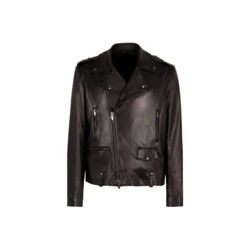 SALVATORE SANTORO Кожа Куртка Мужская Черная