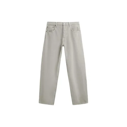 ZARA Бежевый Мужской Джинсы