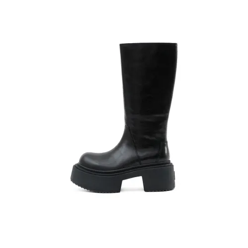 SMFK Колено Высокие сапоги 70mm Женские Дикий черный