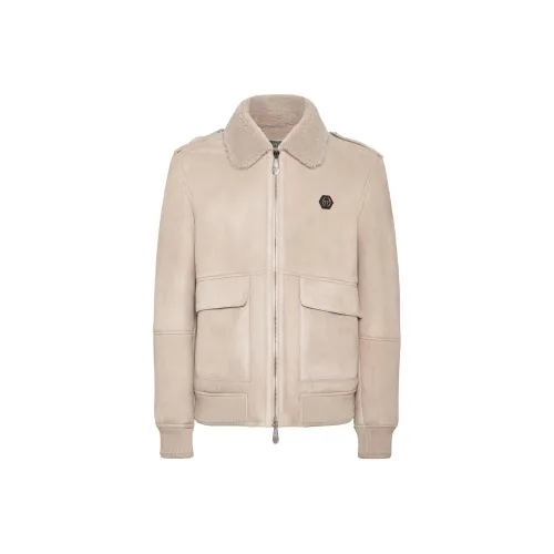 PHILIPP PLEIN SS24 Куртки и Пальто Мужской Светлый Хаки