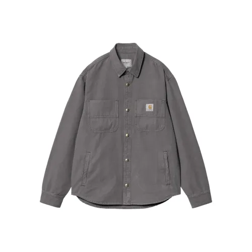 Carhartt WIP FW24 Conro Рубашка Jac Куртка Унисекс Графитовый Серый