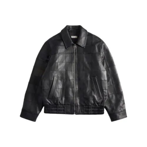 COACH Кожа Куртка Унисекс Черный