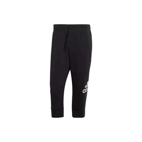 Adidas Essentials Big Логотип 3 4 Брюки Повседневные брюки Мужские Черные