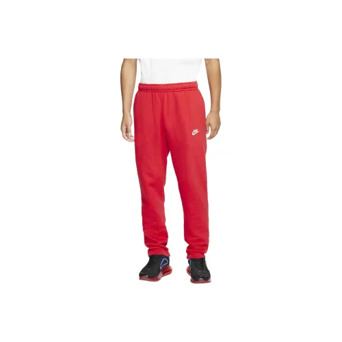 Nike Sportswear Club Флис Вязаные Тренировочные Штаны Мужские Университетский Красный