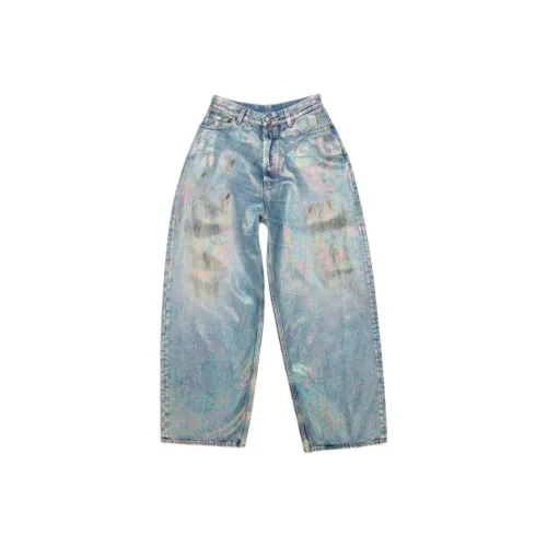 Acne Studios SS25 Джинсы 2023 Унисекс Средний Синий